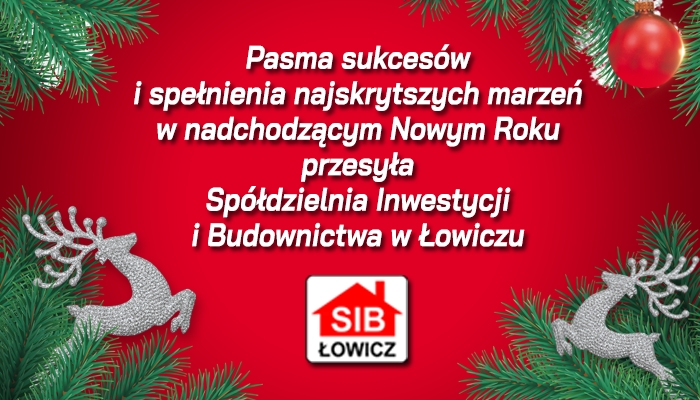 Życzenia Noworoczne od SIB Łowicz